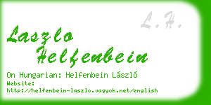 laszlo helfenbein business card